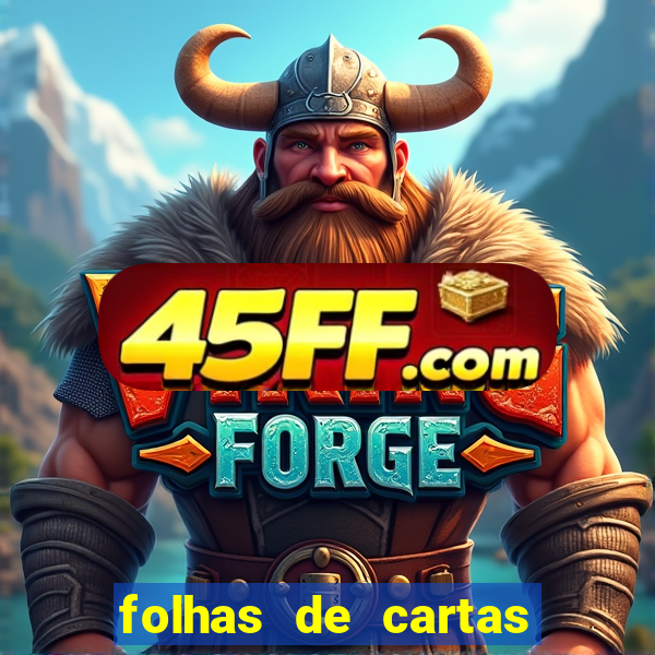 folhas de cartas para imprimir